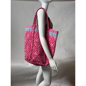 Quilted Floral Tote Bag With Pearl Accent By Anna Clark